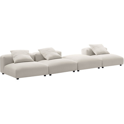 Modway Furniture Solace 4-Piece Modular Upholstered Fabric Sectional Sofa by Modway, 889654177081, EEI-7027
