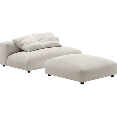 Modway Furniture Solace Modular Upholstered Fabric Armless Loveseat and Ottoman Set by Modway, 889654177180, EEI-7031