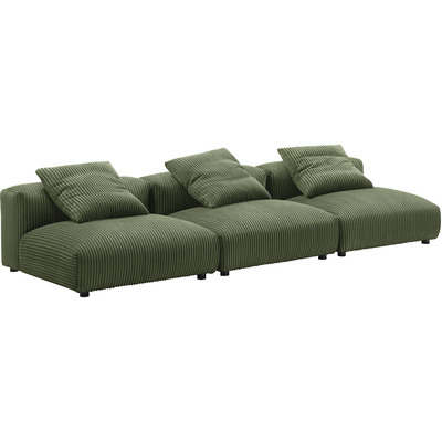 Modway Furniture Solace 3-Piece Modular Corduroy Upholstered Sofa by Modway, 889654177265, EEI-7034