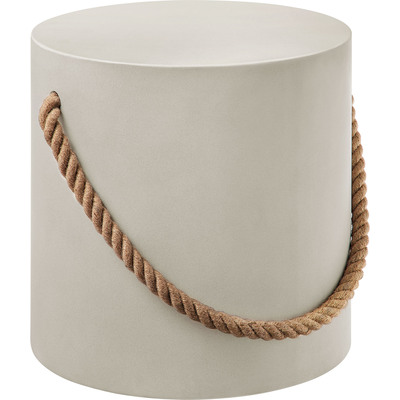 Modway Furniture Isera Indoor - Outdoor Patio Rope Concrete Side Table Stool by Modway, 889654175483, EEI-7089