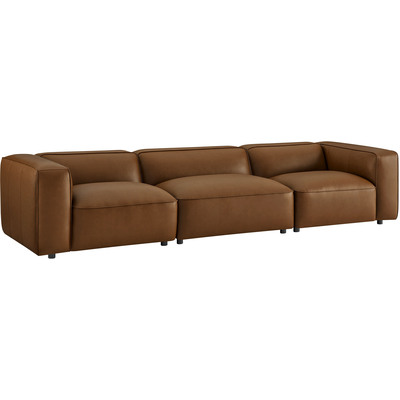 Modway Furniture Auren 3-Piece Upholstered Vegan Leather Modular Sofa by Modway, 889654176503, EEI-7132
