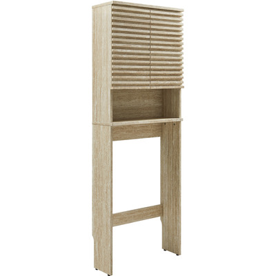 Modway Furniture Render Over the Toilet Faux Travertine Bathroom Storage Cabinet by Modway, 889654294801, EEI-7177