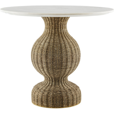 Modway Furniture Zale 36 inch Marble and Seagrass Dining Table by Modway, 889654180128, EEI-7195