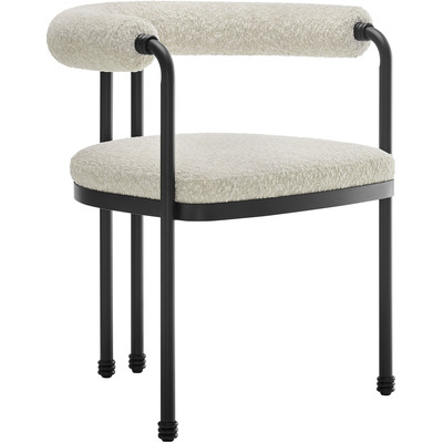 Modway Furniture Turin Curved Back Boucle and Metal Dining Accent Chair by Modway, 889654180784, EEI-7225