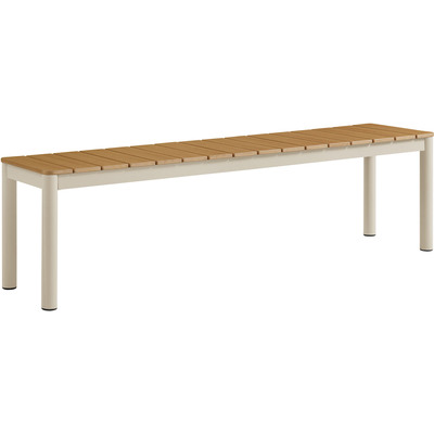 Modway Furniture Finn Outdoor Patio Aluminum Bench with Faux Wood Top by Modway, 889654180425, EEI-7238