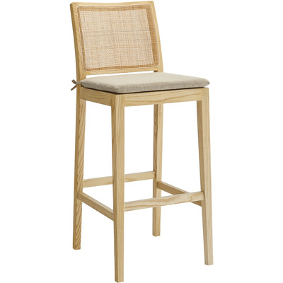 Modway Furniture Ovard Wood and Rattan Bar Stool by Modway, 889654181736, EEI-7289