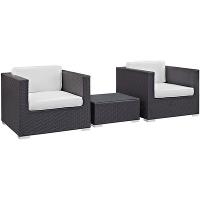 Modway Furniture Burrow 3 Piece Outdoor Patio Sofa Set by Modway, 848387015756, EEI-995
