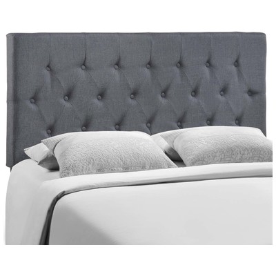 Modway Furniture Headboards and Footboards, Queen, Smoke, Complete Vanity Sets, Headboards, 848387034726, MOD-5202-SMK
