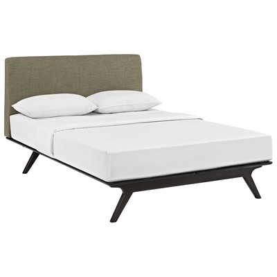 Modway Furniture MOD-5238-CAP-LAT Tracy Queen Bed In Cappuccino Latte