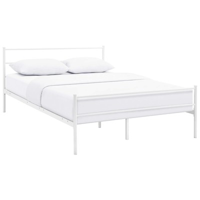 Modway Furniture Beds, White,snow, Platform, Queen, Beds, 889654086147, MOD-5553-WHI-SET