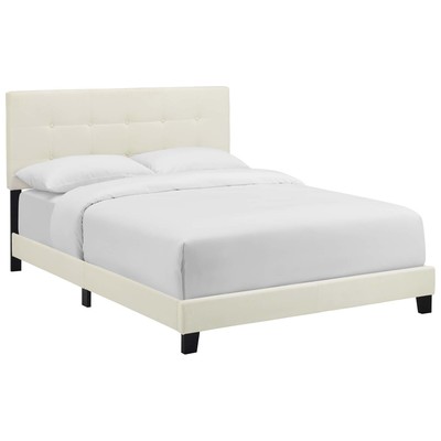 Modway Furniture Beds, Cream,beige,ivory,sand,nude, Upholstered,Wood, Platform, King, Beds, 889654131809, MOD-5871-IVO