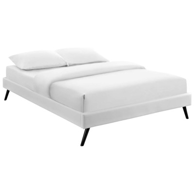 Modway Furniture MOD-5888-WHI Loryn Full Bed Frame With Round Splayed Legs