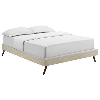 Modway Furniture MOD-5889-BEI Loryn Full Bed Frame With Round Splayed Legs