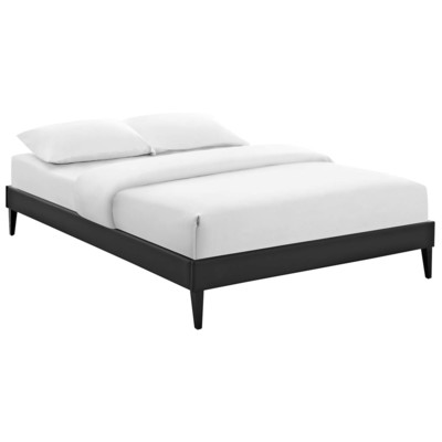 Modway Furniture Beds, Black,ebony, Upholstered,Wood and Upholstered,Wood, Platform, Full, Beds, 889654091615, MOD-5896-BLK