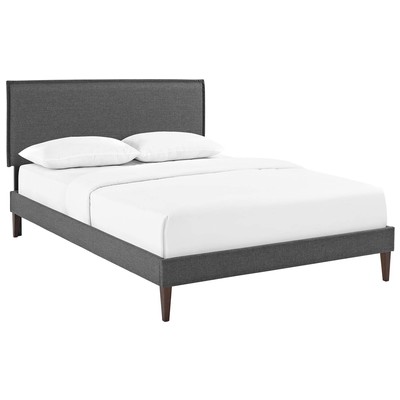 Modway Furniture MOD-5908-GRY Amaris Queen Platform Bed With Squared Tapered Legs
