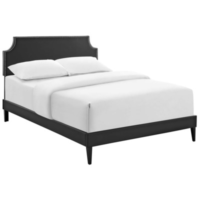 Modway Furniture MOD-5952-BLK Corene Full Platform Bed With Squared Tapered Legs