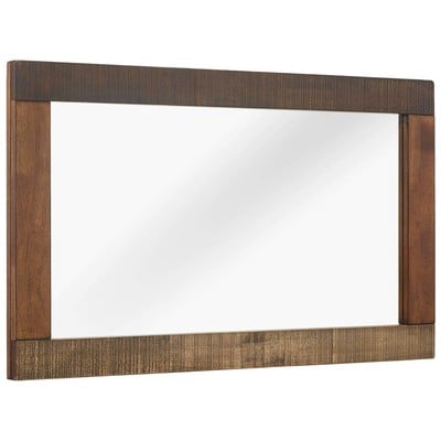 Modway Furniture Arwen Rustic Wood Frame Mirror In Walnut MOD-6063-WAL