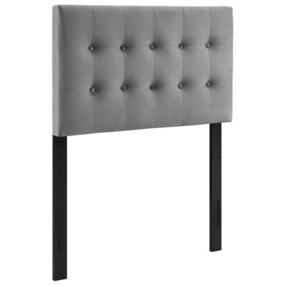Modway Furniture Emily Twin Biscuit Tufted Performance Velvet Headboard MOD-6114-GRY