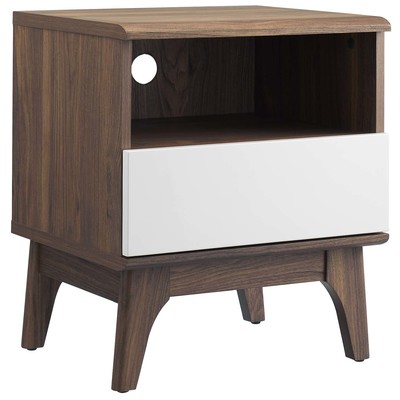 Modway Furniture Night Stands, 889654252566, MOD-7068-WAL-WHI,Smal (Under 23 in.),Narrow (Under 21 in.)