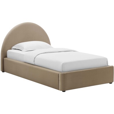 Modway Furniture Resort Performance Velvet Arched Round Twin Platform Bed by Modway, 889654291268, MOD-7129