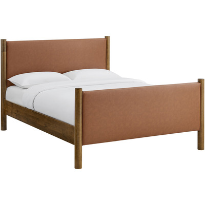 Modway Furniture Maven Queen Size Vegan Leather Upholstered Platform Bed by Modway, 889654174332, MOD-7190