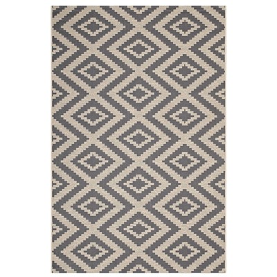 Modway Furniture R-1135A-810 Jagged Geometric Diamond Trellis 8x10 Indoor And Outdoor Area Rug