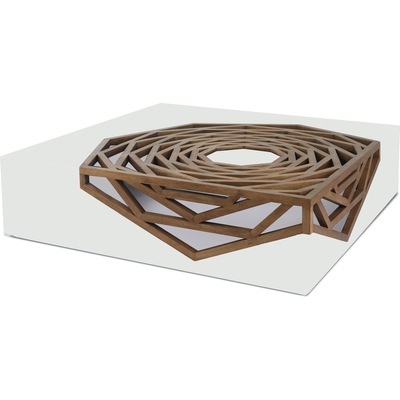 Oggetti Hanako Cocktail Table, White, 02-HAN CT/WHT