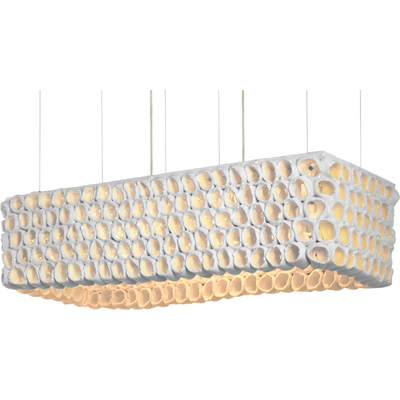 Oggetti NOVE CERAMICA, REEF RECTANGULAR LARGE SUSPENSION, WHITE, 43-RE8129/W