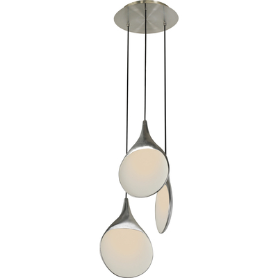 Oggetti NOVE CERAMICA, STILLABUNT 3 PORT CHANDELIER, SILVER WHITE, 43-ST7503S/SN