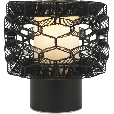 Oggetti SCHEMA, HONEY COMB SMALL TABLE LAMP, BLACK, 49-HON/S/BLK