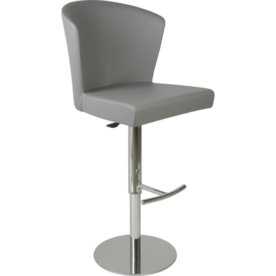 Oggetti Verona Barstool, Dark Grey w/Chrome, 54-VER BS/GY/C