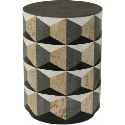 Oggetti Milano End Table, Large, Grey, 71-MIL ET/L/GRY