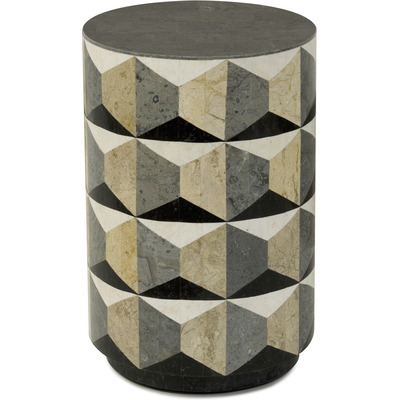 Oggetti Milano End Table, Small, Grey, 71-MIL ET/S/GRY