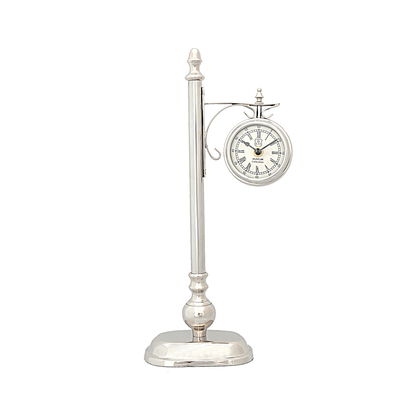 Old Modern Handicrafts Brass/ Alum. Lamp Post Clock One Sided AK001