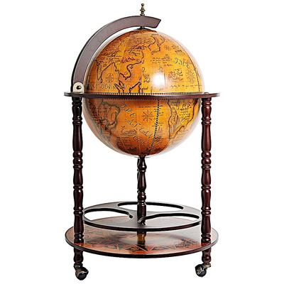 Old Modern Handicrafts Globe Drink Cabinet 17 3/4 Inches NG001