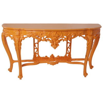 PolRey Console (Wood Top) 207AW French and Victorian Inspired Modern Furniture