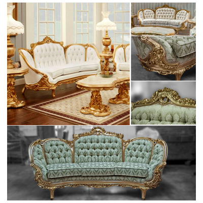 PolRey Sofa 634A French and Victorian Inspired Modern Furniture