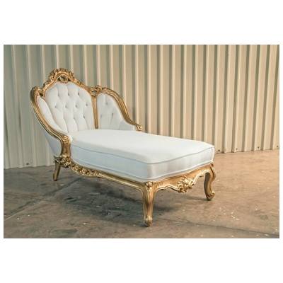 PolRey Chaise Lounge (Tufted Seat and Back) 643DJ French and Victorian Inspired Modern Furniture
