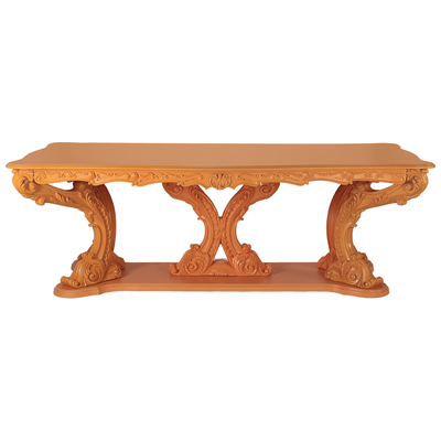 PolRey Dining Table 8 People (Wood Top) 702AW French and Victorian Inspired Modern Furniture