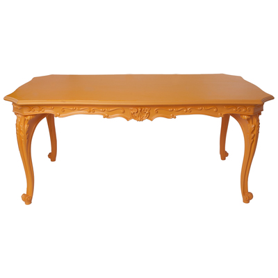 PolRey Dining Table 6 People (Wood Top) 703BW French and Victorian Inspired Modern Furniture