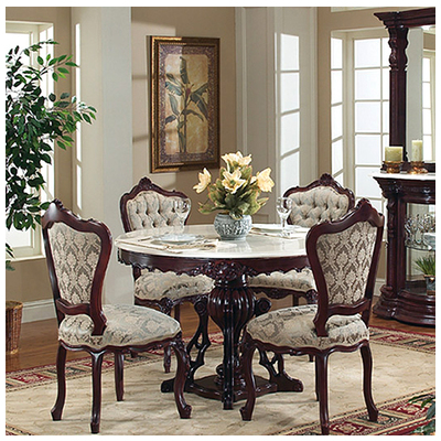 PolRey Round Dining Table (Marble Top) 752AM French and Victorian Inspired Modern Furniture