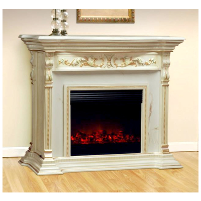 PolRey Fireplace (Marble Top) 917AM French and Victorian Inspired Modern Furniture