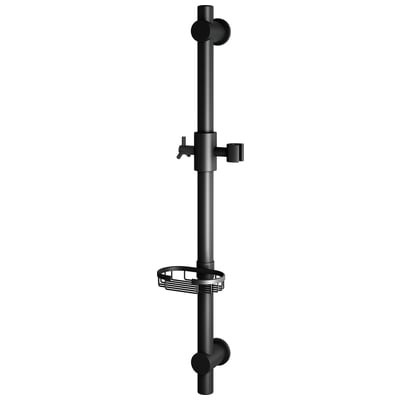 PULSE ShowerSpas Matte Black Adjustable Slide Bar ShowerSpa Shower Panel Accessory 1010-MB