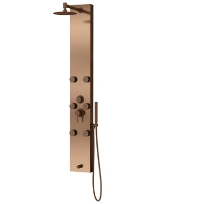 PULSE ShowerSpas Stainless Steel Oil-Rubbed Bronze Shower Panel - Monterey ShowerSpa 1042-ORB-1.8GPM
