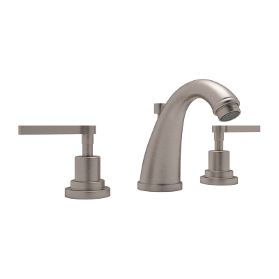Rohl Avanti C-spout Widespread Lavatory Faucet In Satin Nickel A1208LMSTN-2