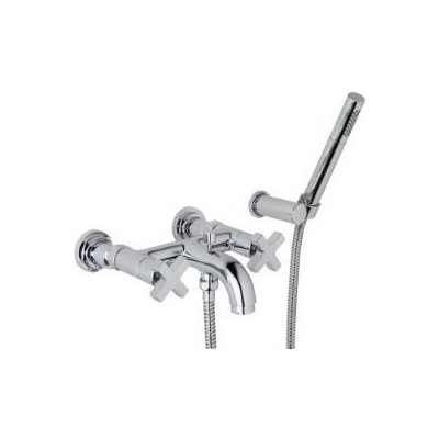 Rohl Lombardia Wall Mount Tub Set With Handshower In Satin Nickel A2202XMSTN