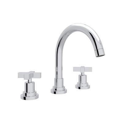 Rohl Lombardia C-spout Widespread Lavatory Faucet In Polished Chrome A2228XMAPC-2