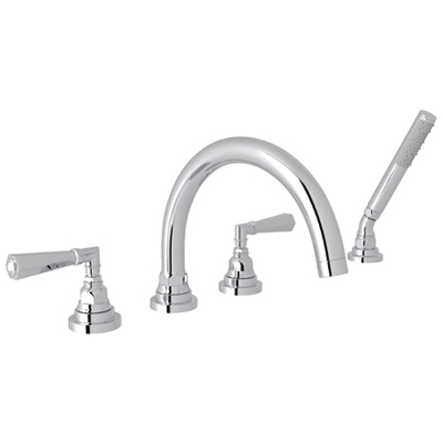 Rohl San Giovanni 5-hole Deck Mount Tub Filler In Polished Chrome A2314LMAPC