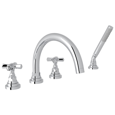 Rohl San Giovanni 5-hole Deck Mount Tub Filler In Polished Chrome A2314XMAPC