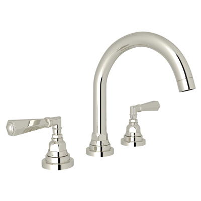 Rohl San Giovanni C-spout Widespread Lavatory Faucet In Polished Nickel A2328LMPN-2